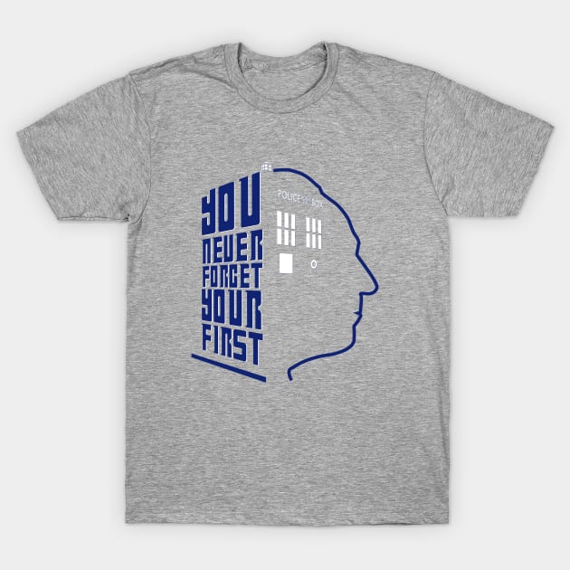 You Never Forget Your First - Doctor Who 1 William Hartnell T-Shirt by jadbean